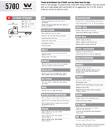 Western Star 5700 Truck Tech Sheet Brochure